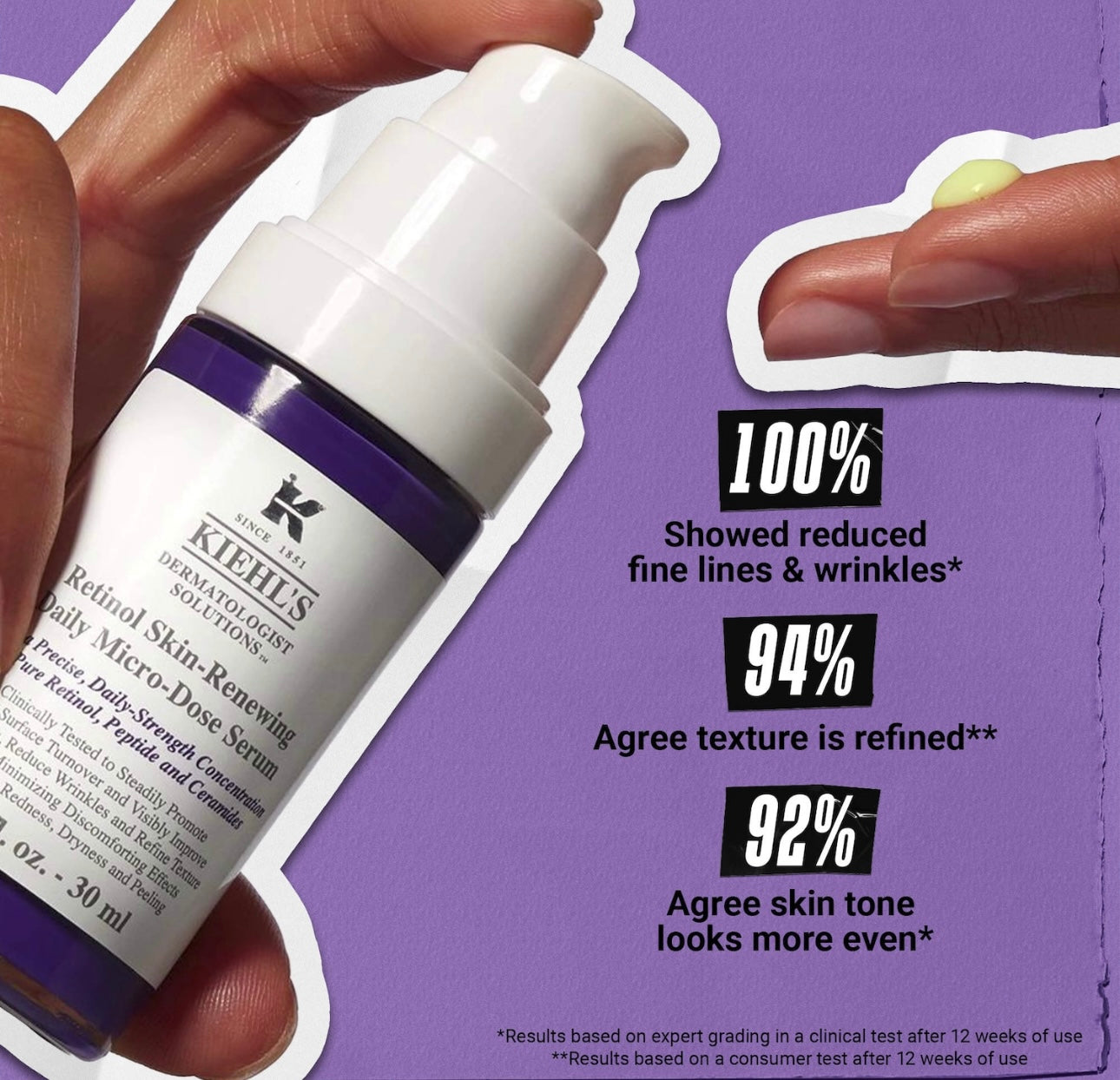 Kiehl’s- Micro-Dose Retinol Serum with Ceramides & Peptide