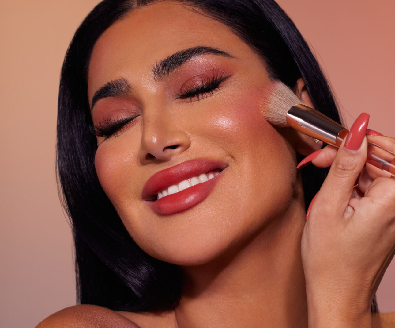 Huda Beauty-Cheeky Tint Blush Stick Brush