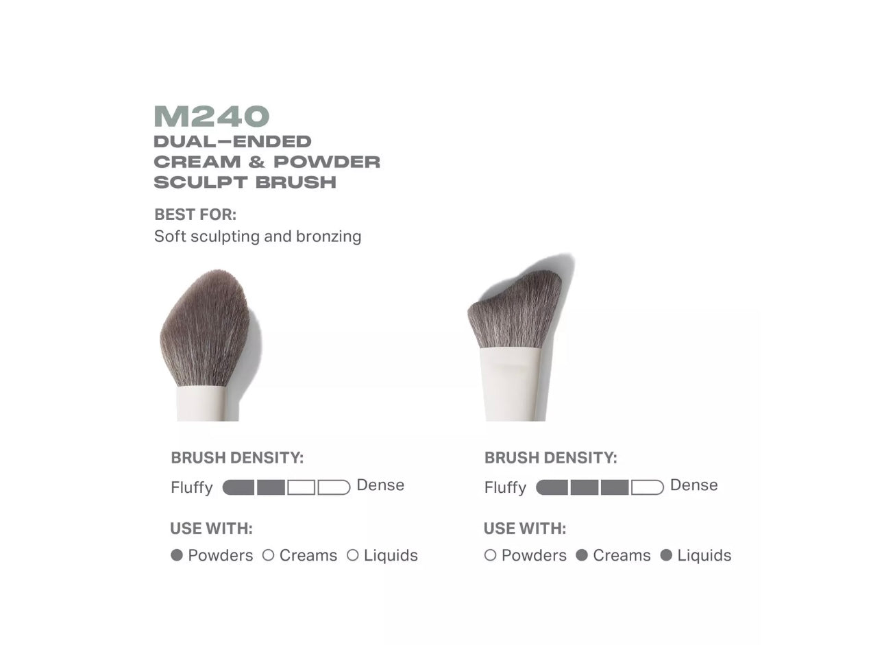 Morphe- M240 Dual-Ended Cream & Powder Sculpt Brush