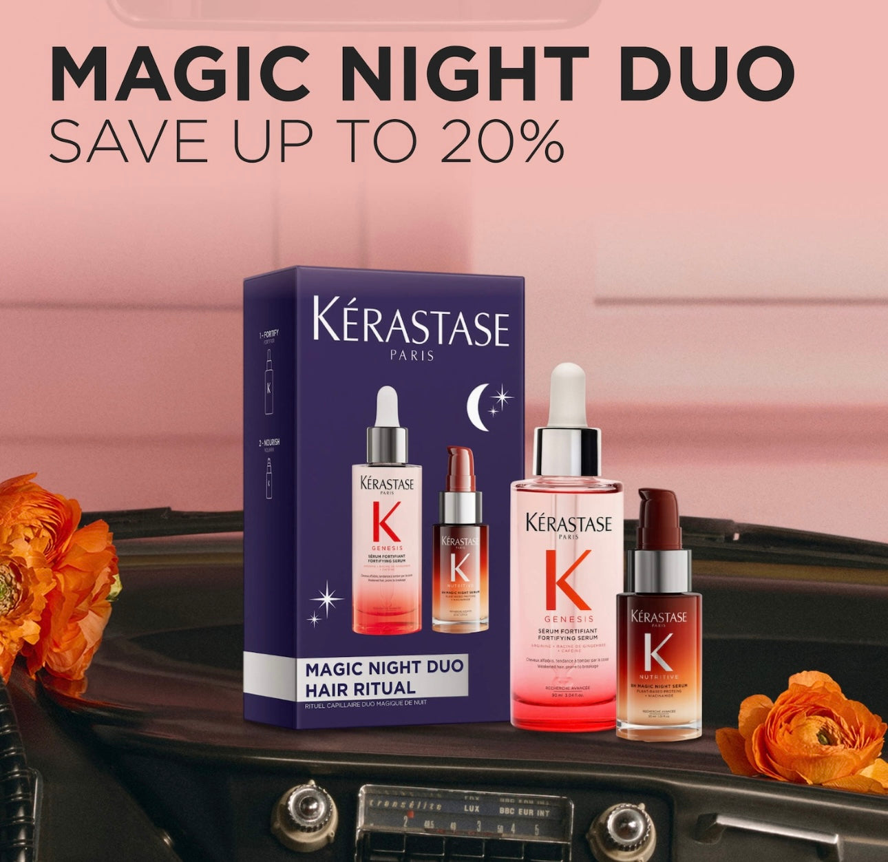 KÉRASTASE- Genesis Serum & Mini 8H Magic Night Serum Hair Set
