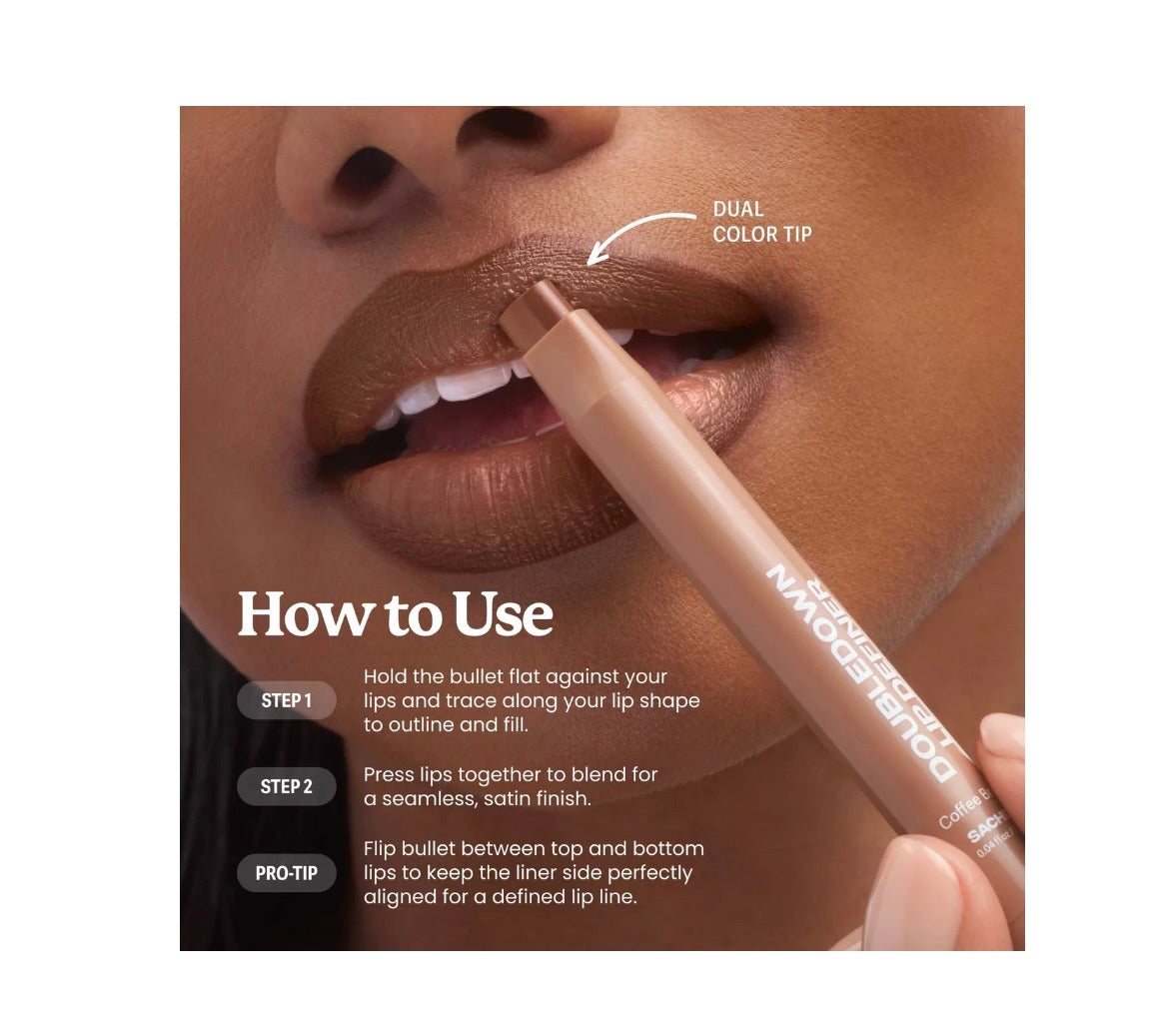 SACHEU- DoubleDown Lip Definer 2-in-1 Liner and Lipstick Balm