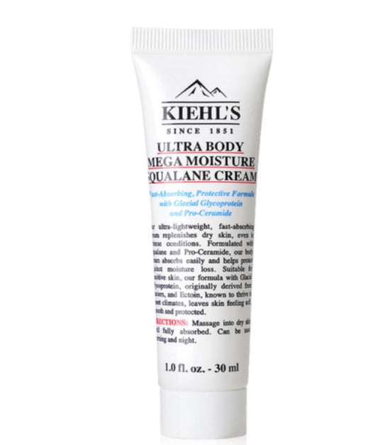 Kiehl’s- 2-Piece Mini 30mL Ultra Body Mega Moisture Squalane Cream & 30mL Mini Ultra Facial Barrier-Hydrating Cleanser Set