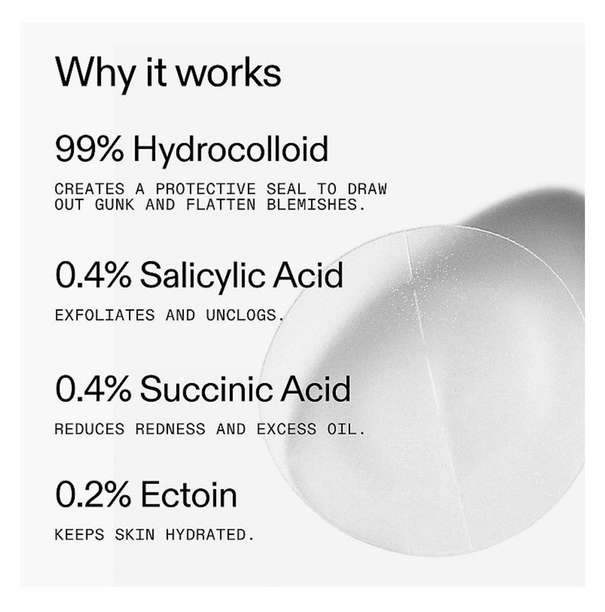 The INKEY List- Hydrocolloid Invisible Pimple Patches + Salicylic Acid