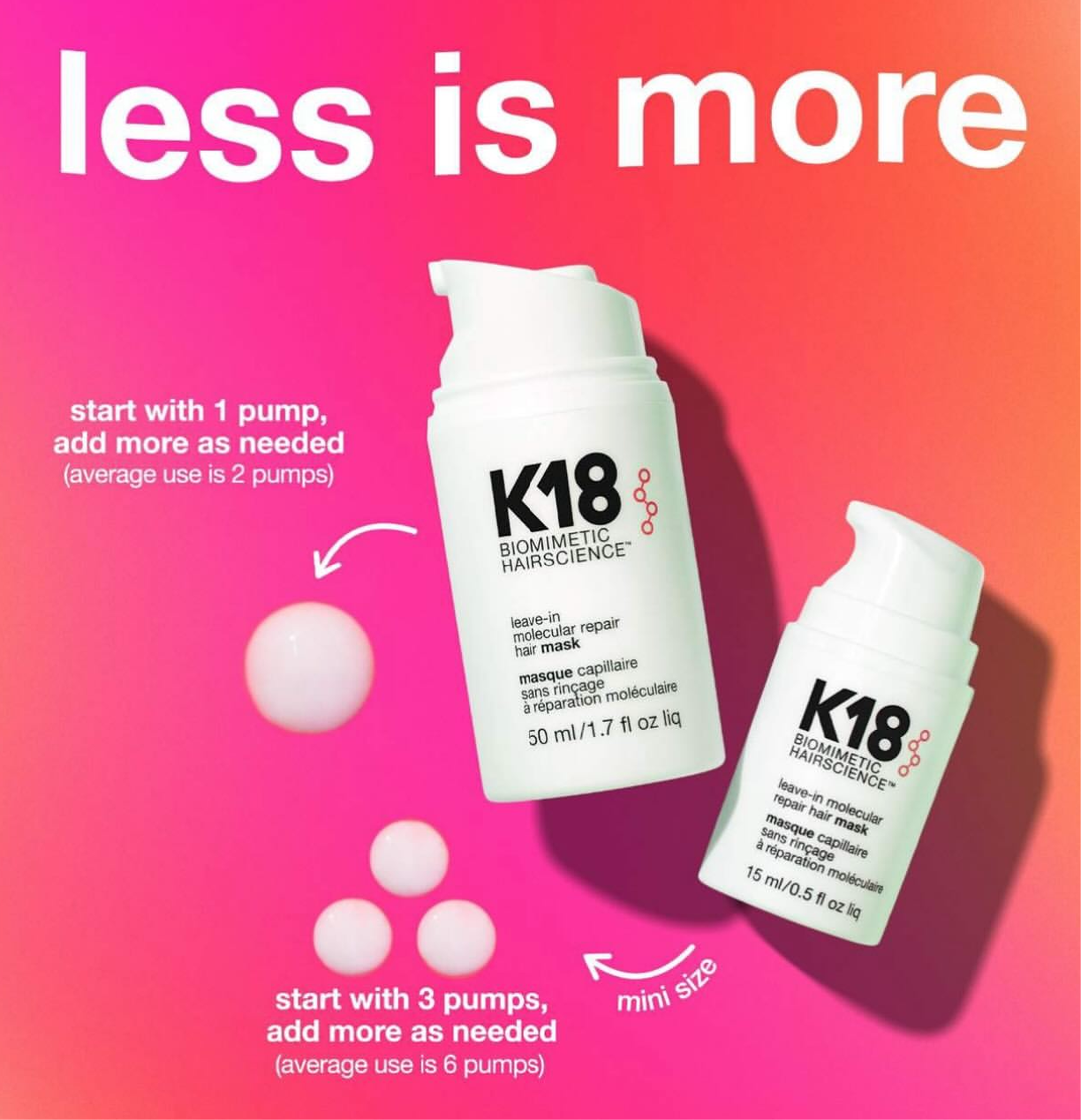 K18-leave-in molecular repair hair mask