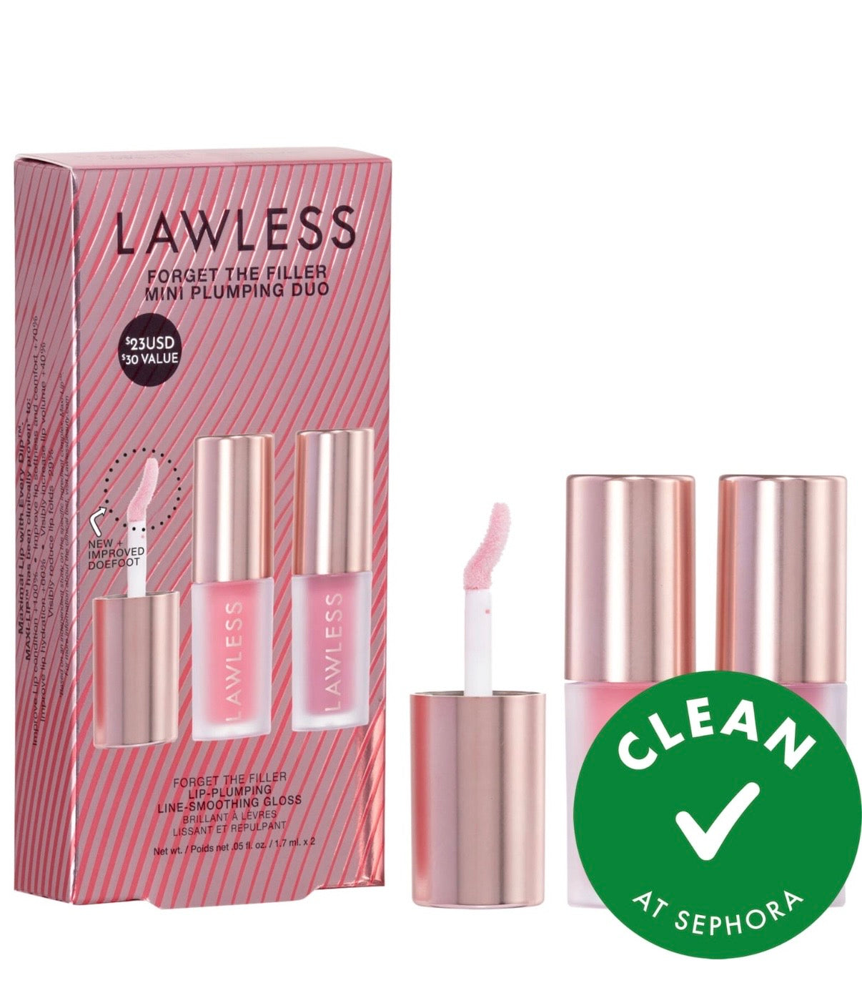 LAWLESS- Mini Forget The Filler Lip Plumper Duo