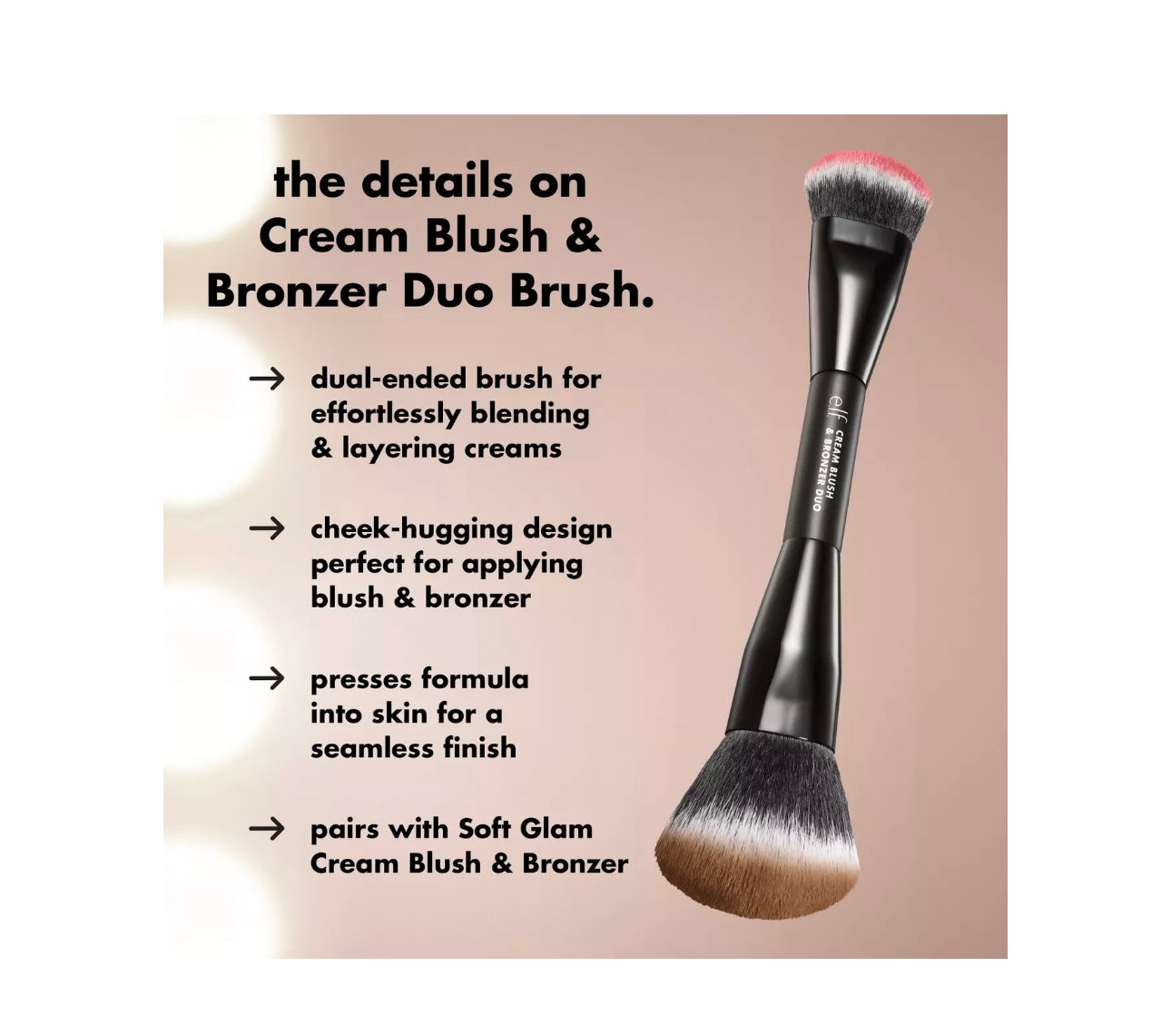 Elf- Cream Blush & Bronzer Duo Brush