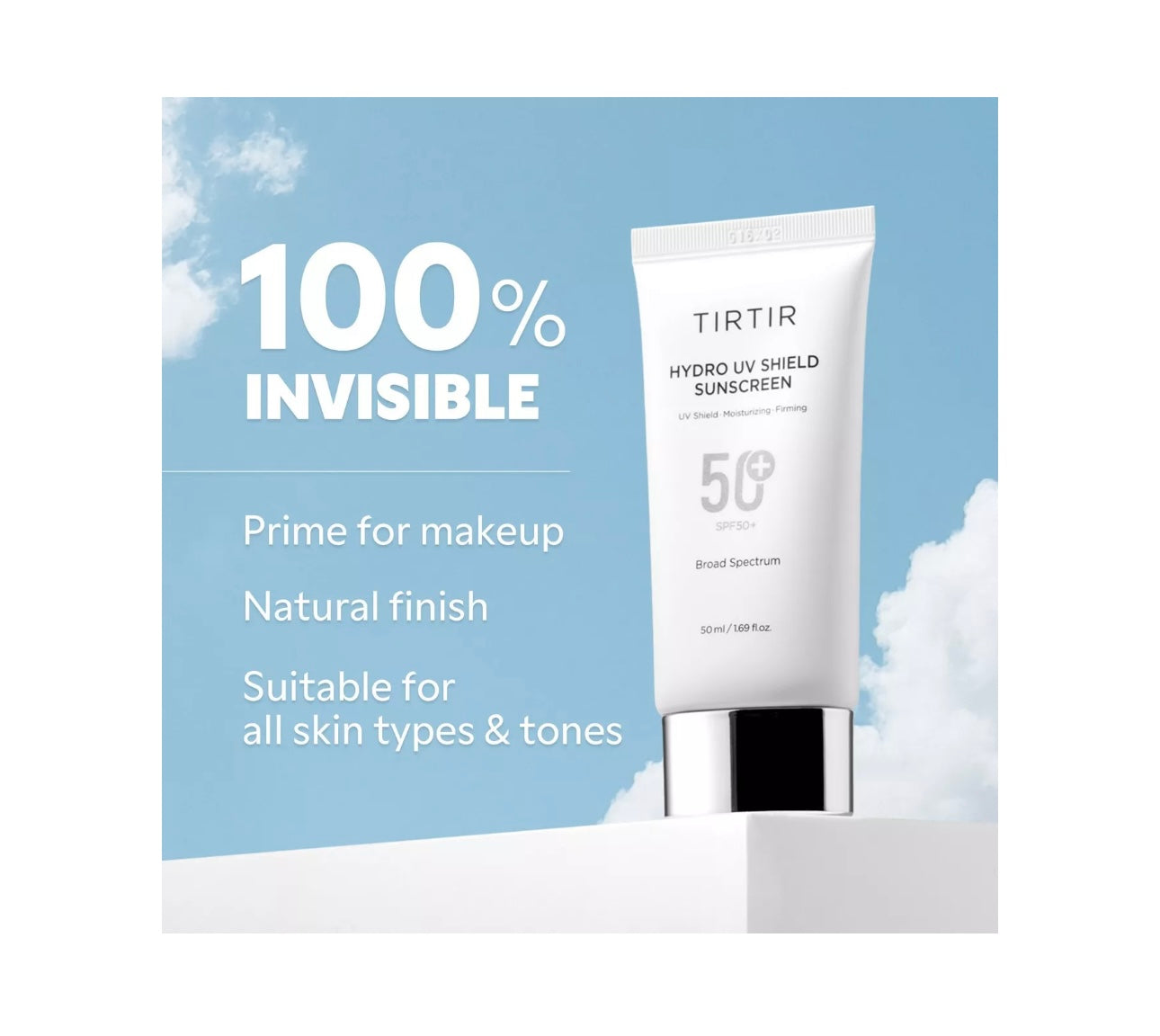 TIRTIR- Hydro UV Shield Sunscreen SPF 50+ Broad Spectrum