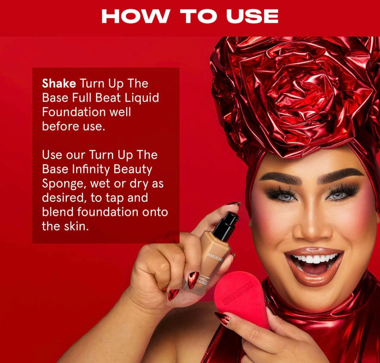 ONE/SIZE- BY PATRICK STARRR Turn Up the Base Full Coverage Beat Waterproof Liquid Foundation