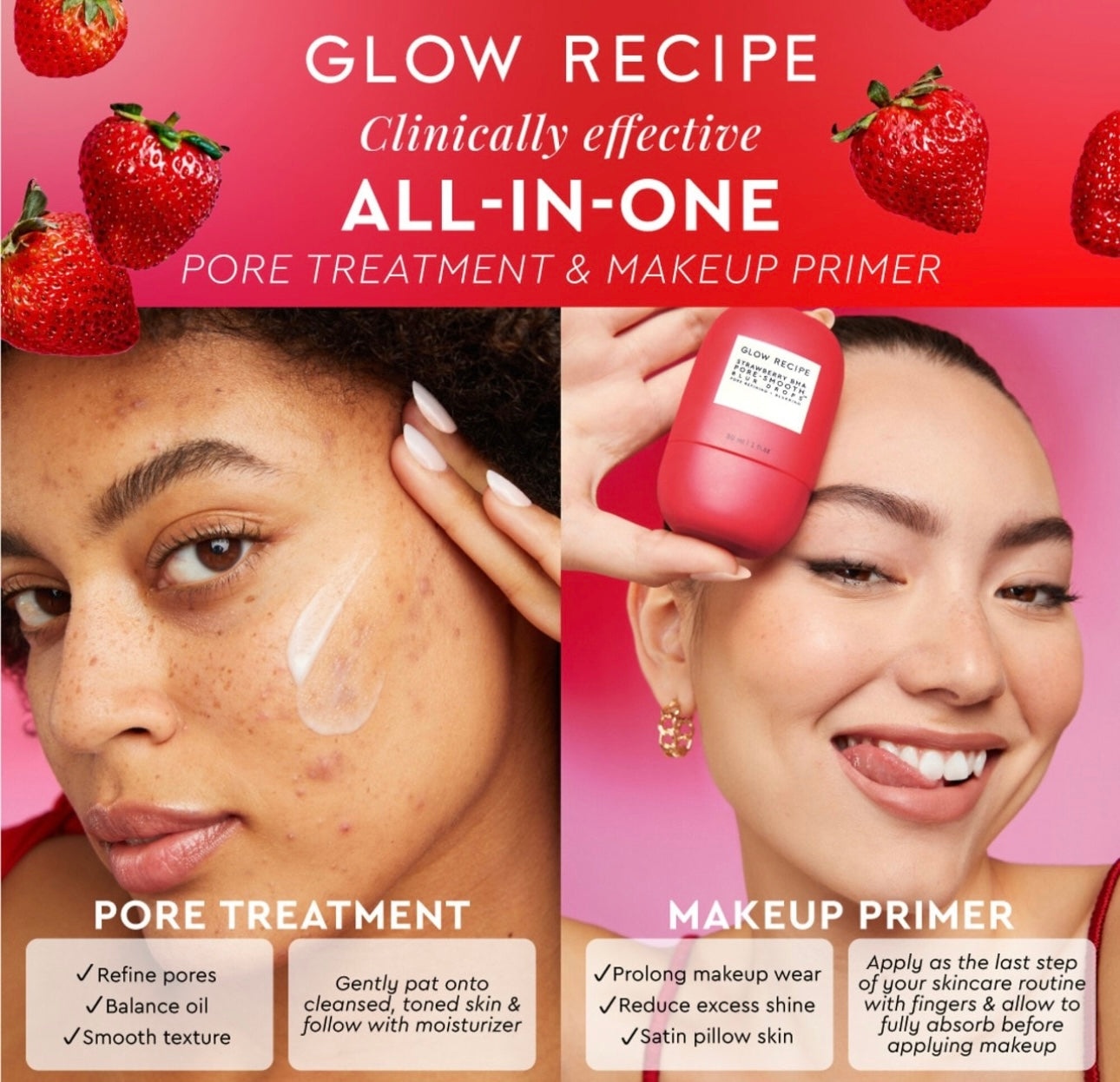 Glow Recipe- STRAWBERRY BHA
PORE - SMOOTH BLUR DROPS™
