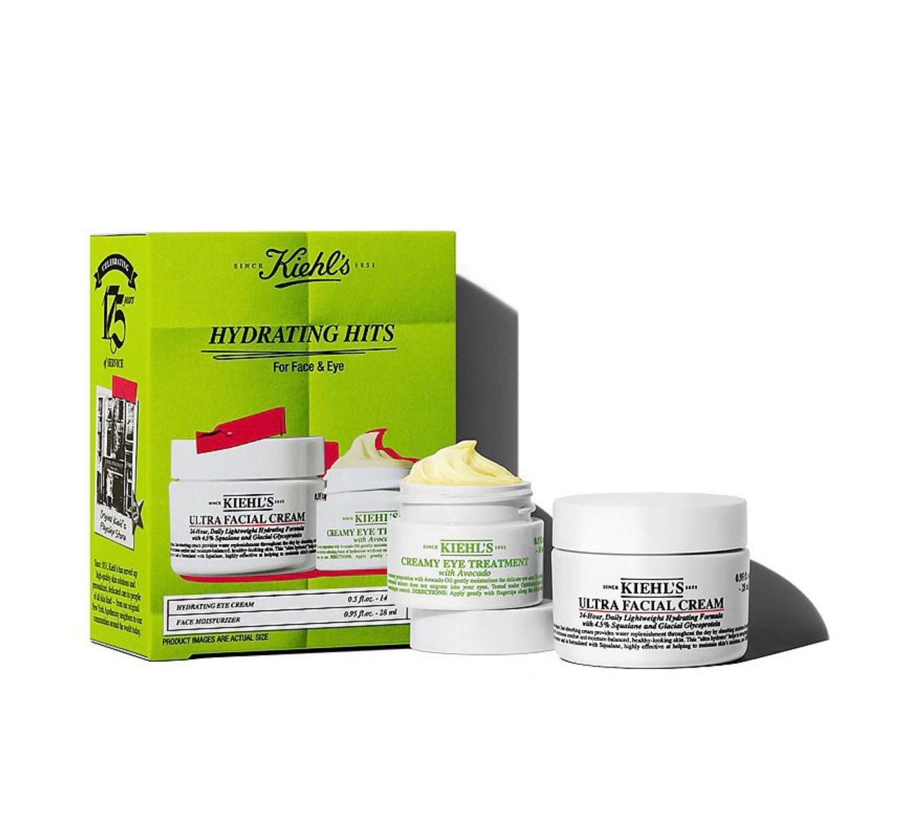 Kiehl's- 28mL Face Cream & 14mL Avocado Eye Cream Hydrating Hits Mini Set