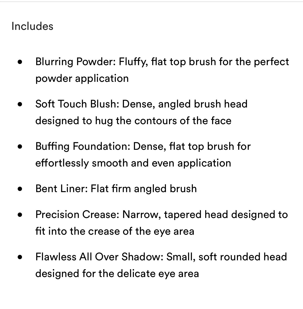It Cosmetics- Your Airbrush Masters
6 Pc Advanced Brush Set