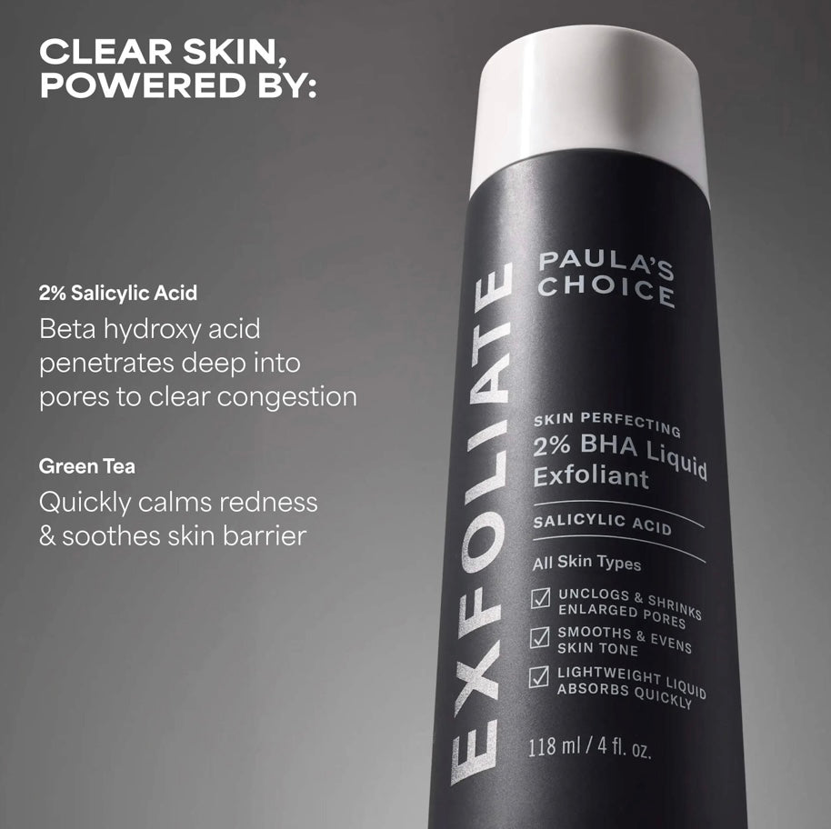 PAULA’S CHOICE- Skin Perfecting 2% BHA Exfoliating Toner for Clear Skin