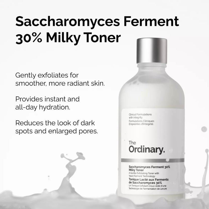 The Ordinary- Saccharomyces Ferment 30% Milky Toner for Gentle Exfoliation and Hydration