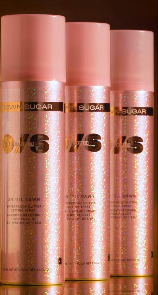 One Size- On 'Til Dawn Waterproof Glitter Setting Spray- Brown Sugar
