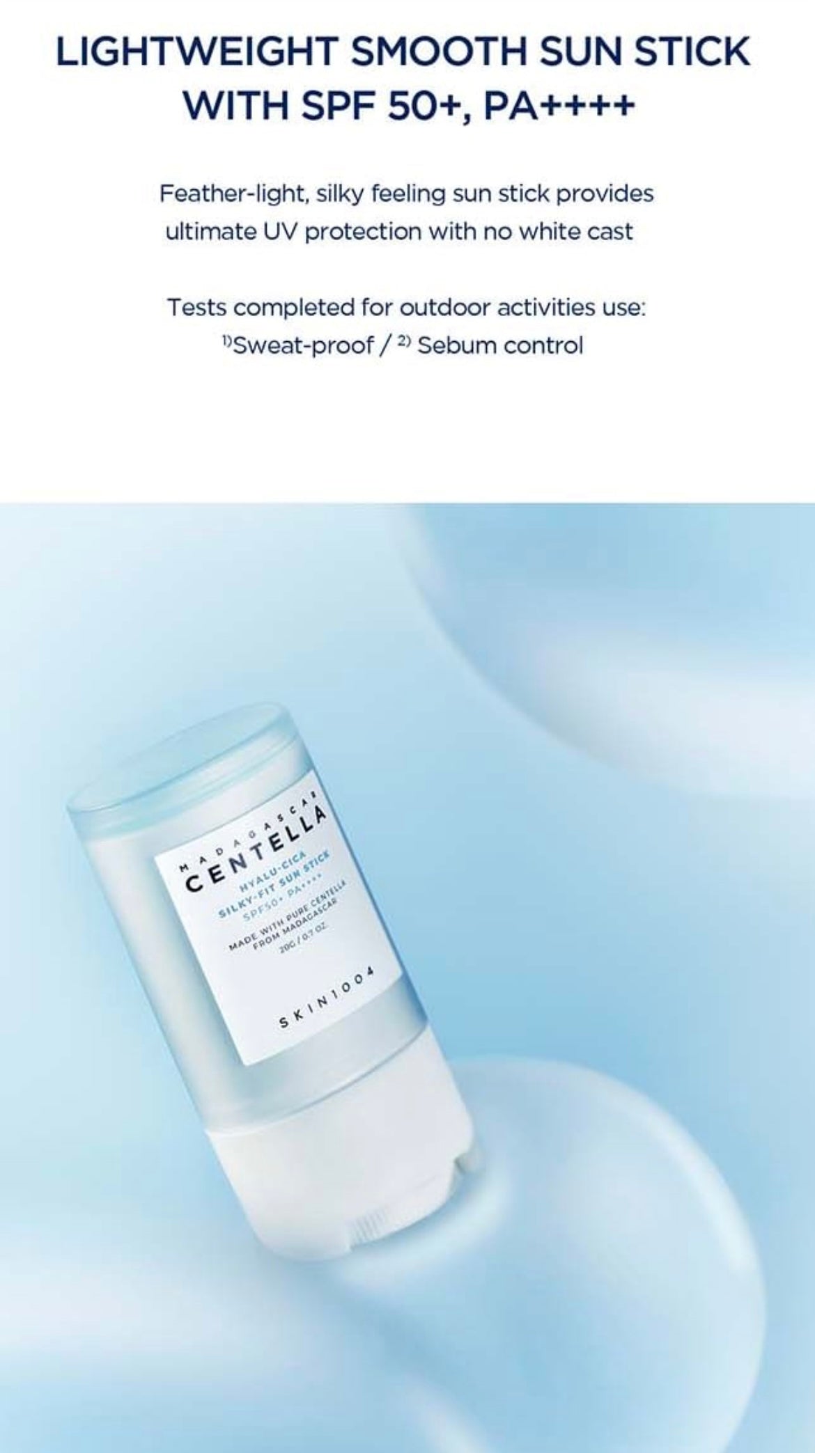 SKIN 1004- Madagascar Centella Hyalu-Cica Sun Stick