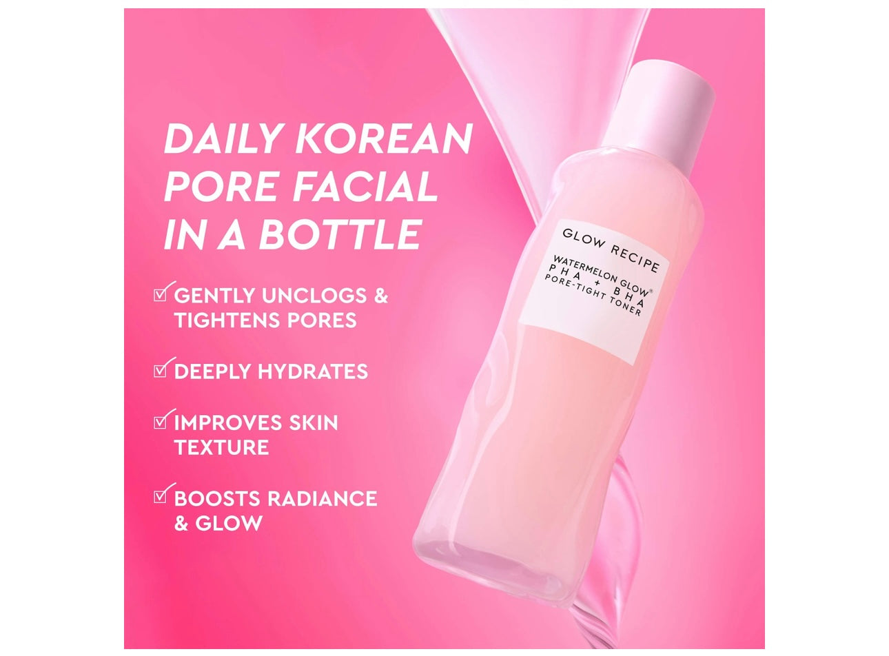 GLOW RECIPE- Mini Watermelon Glow PHA + BHA Pore-Tight Toner