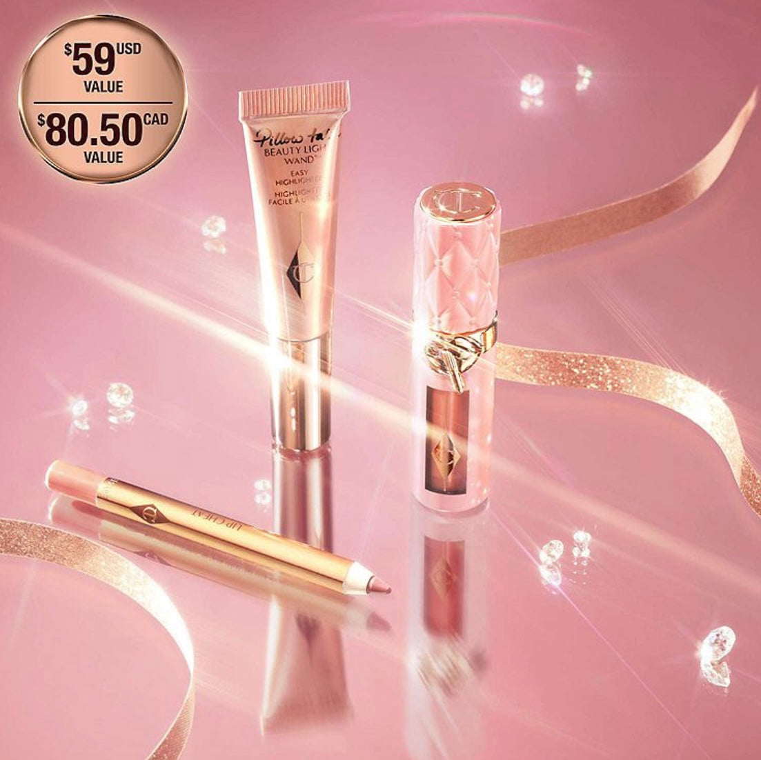 Charlotte Tilbury- Lip and Cheek Trio Makeup Gift Set