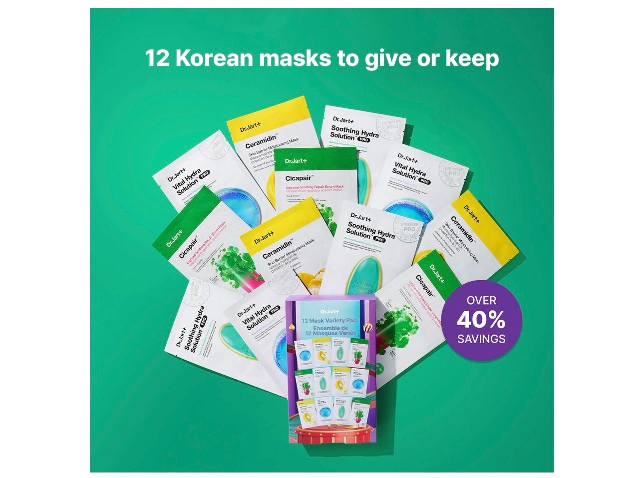 DR. JART+
Korean Sheet Mask 12 Pack Gift Set