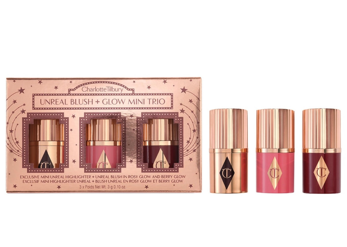 Charlotte Tilbury- Mini Unreal Blush + Glow Trio