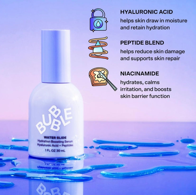 Bubble- Water Slide Hydration Boosting Serum Hyaluronic Acid + Peptides