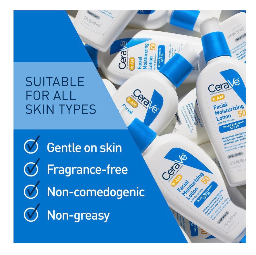 CeraVe- AM Facial Moisturizing Lotion SPF 50