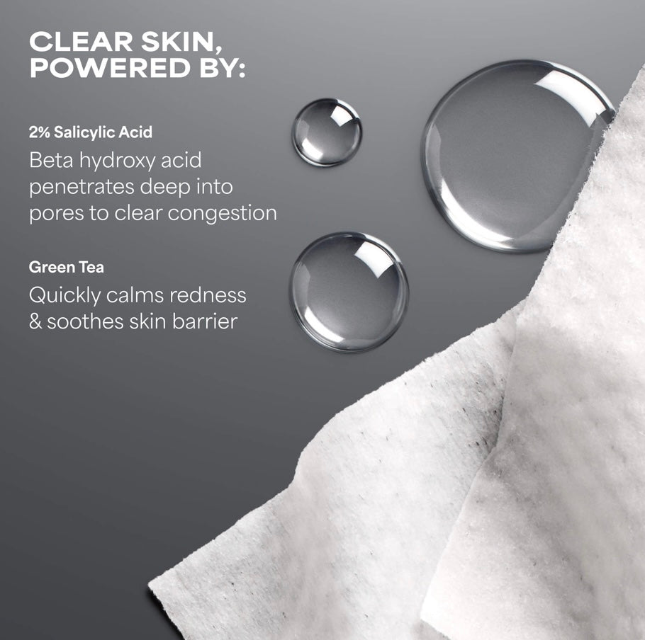 Paula’s Choice- Skin Perfecting 2% BHA Exfoliating Toner Pads for Clear Skin