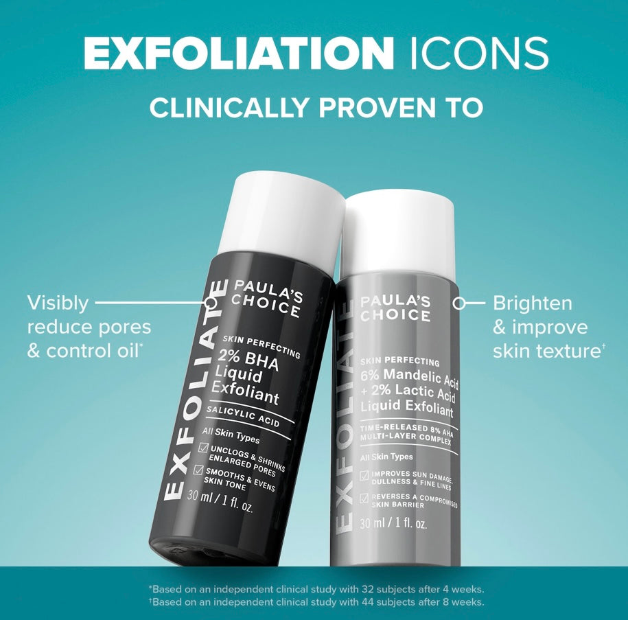 Paula’s Choice- Mini Exfoliation Icons Kit for clear, brighter looking skin