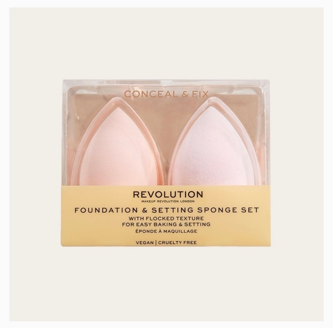 Revolution- Conceal & Fix Foundation Setting Sponge Set Duo