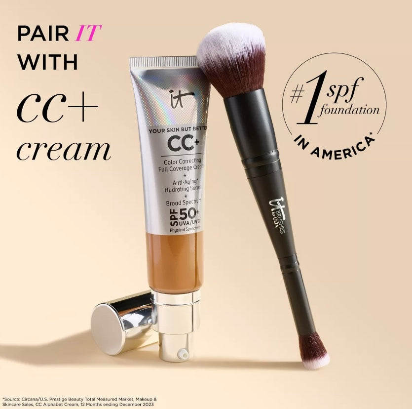IT Cosmetics- Airbrush Dual Ended Flawless Complexion Concealer & Foundation Brush