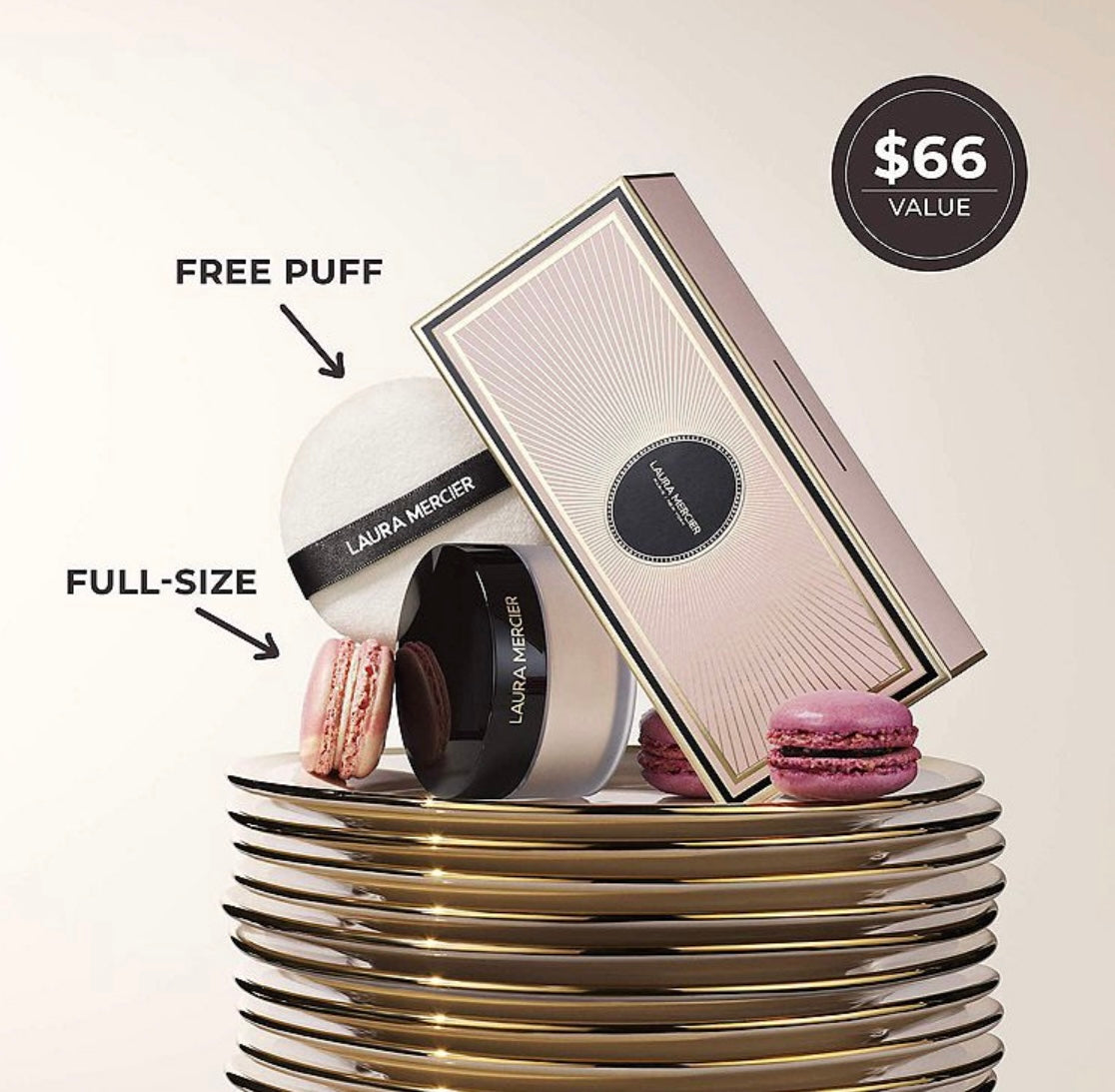 Laura Mercier- Ultra Blur Translucent Loose Setting Powder & Velour Puff Set