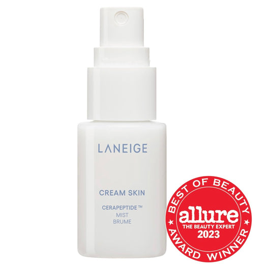 Laneige- Mini Cream Skin Milky Toner Mist with Ceramides & Peptides for Nourishing Hydration