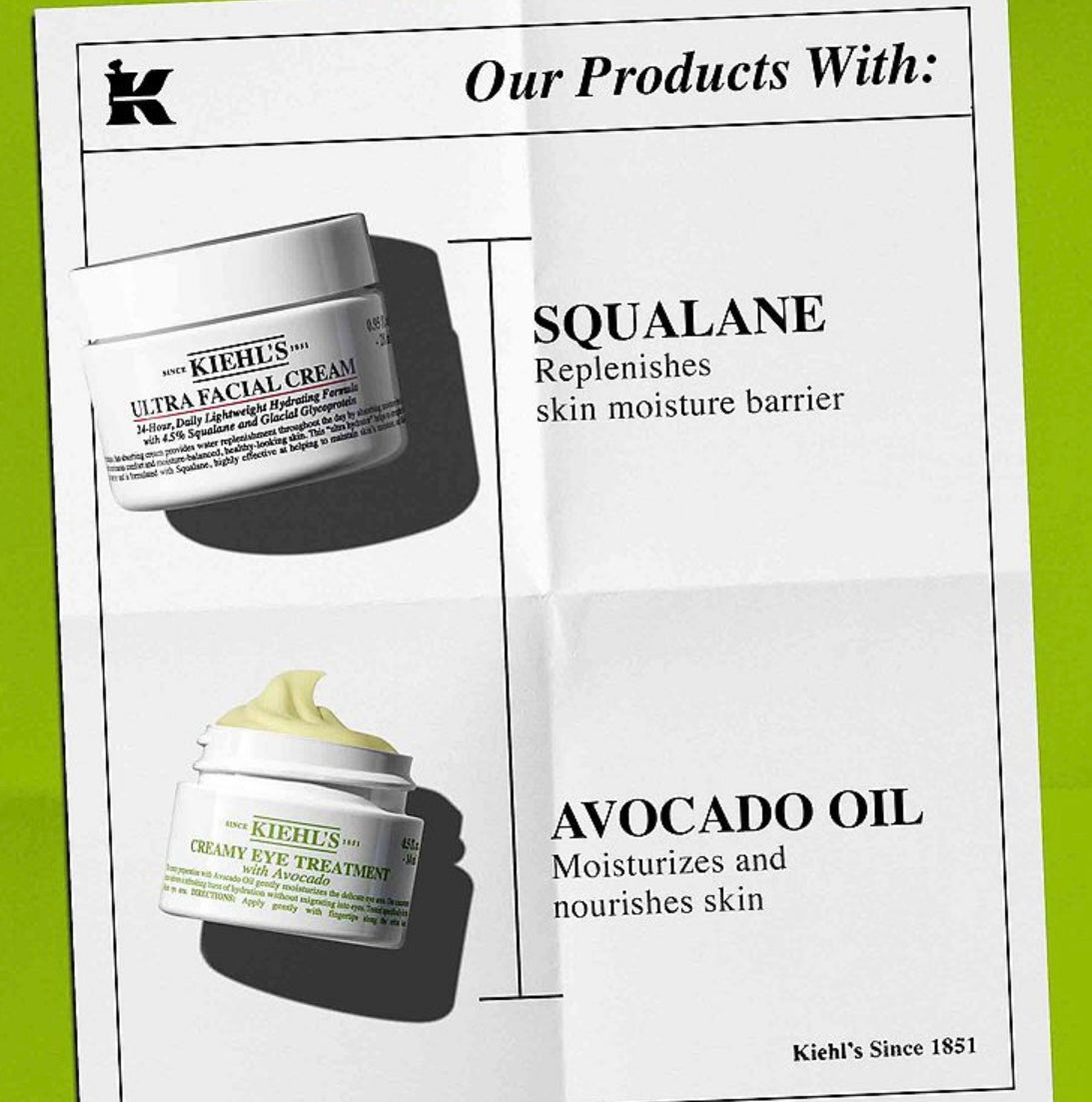Kiehl's- 28mL Face Cream & 14mL Avocado Eye Cream Hydrating Hits Mini Set
