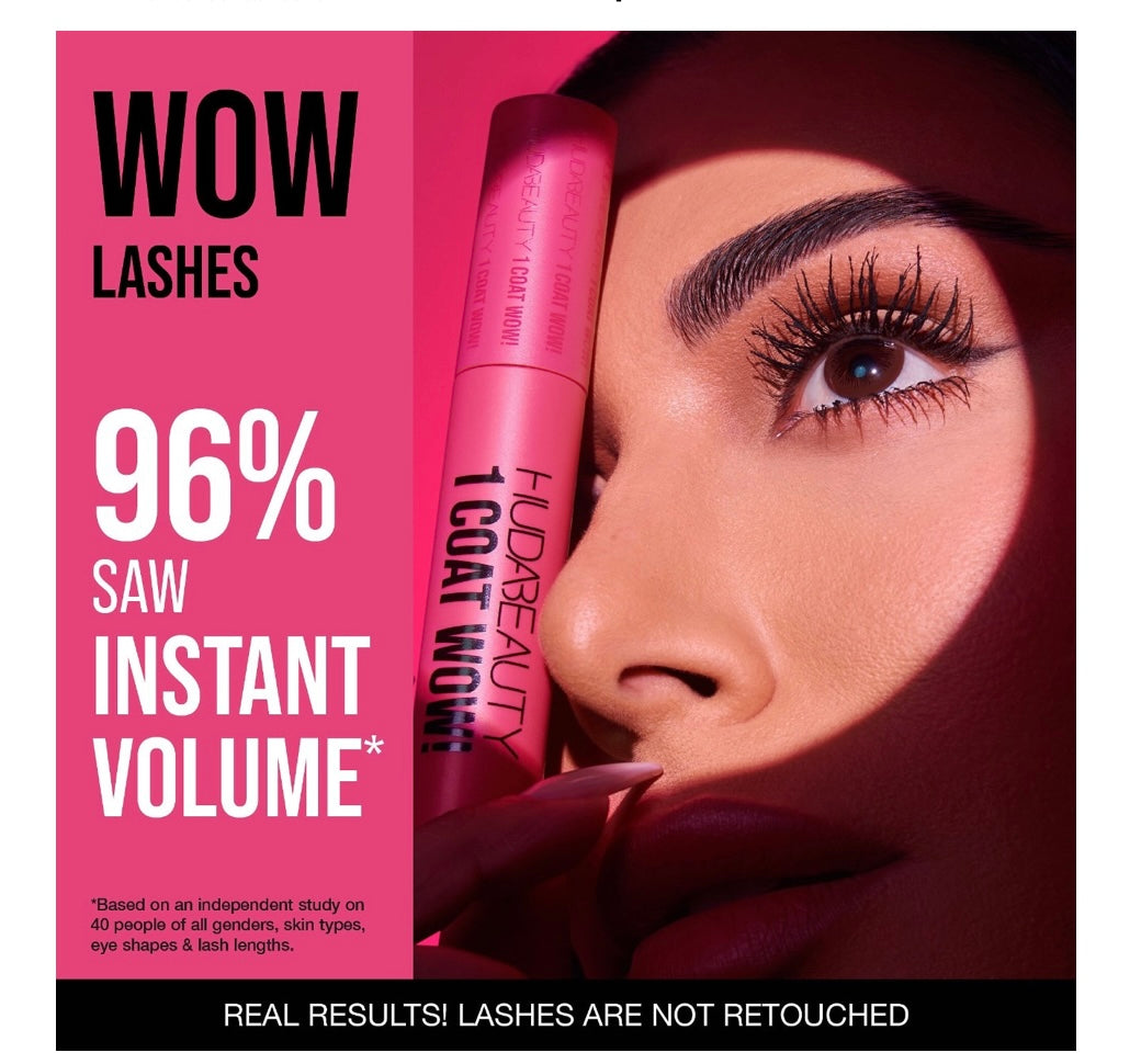 Huda Beauty- 1 Coat Wow! Extra Volumizing and Lifting Mascara