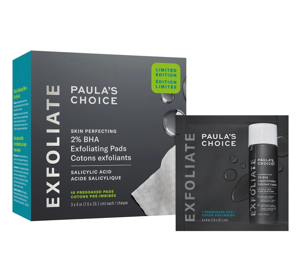 Paula’s Choice- Skin Perfecting 2% BHA Exfoliating Toner Pads for Clear Skin