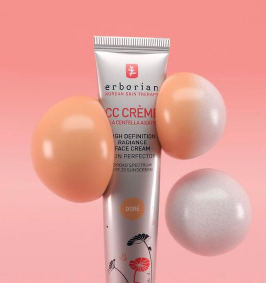 erborian- CC Cream Color-Corrector for Natural Luminous Finish with Korean Centella Asiatica Extract