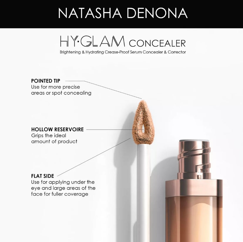 Natasha Denona- Hy-Glam Brightening & Hydrating Medium to Full Coverage Crease Proof Serum Concealer