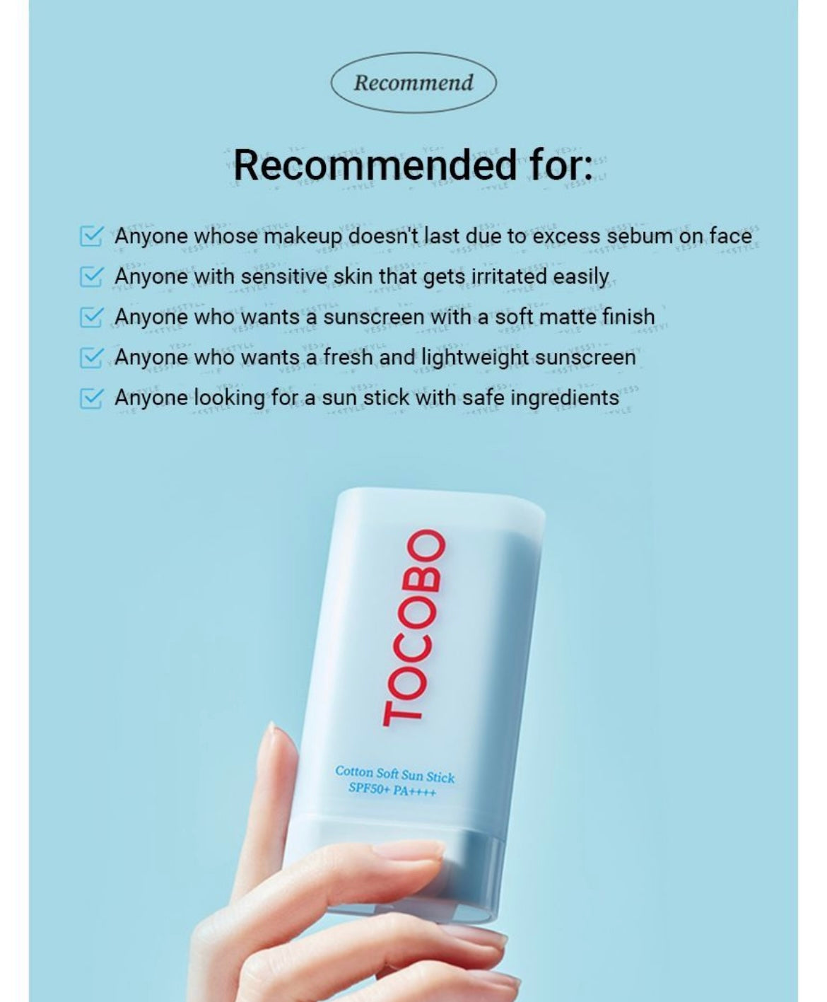 TOCOBO- Cotton Soft Sun Stick