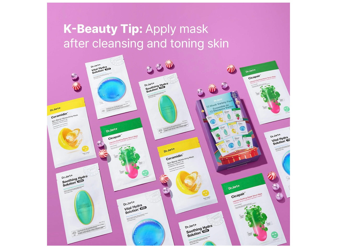DR. JART+
Korean Sheet Mask 12 Pack Gift Set