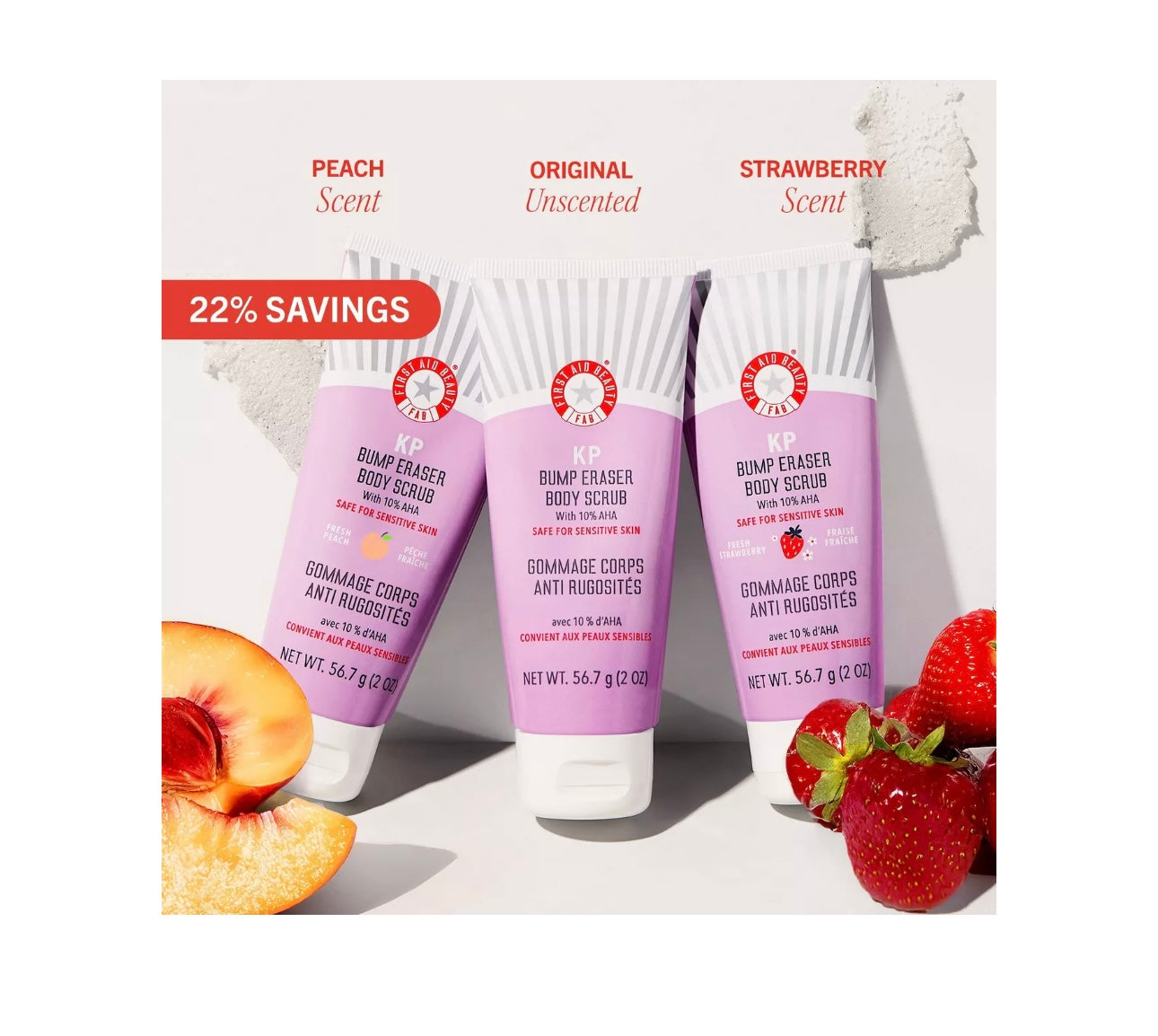 First Aid Beauty- Smooth + Juicy Scrub & Exfoliator Kit