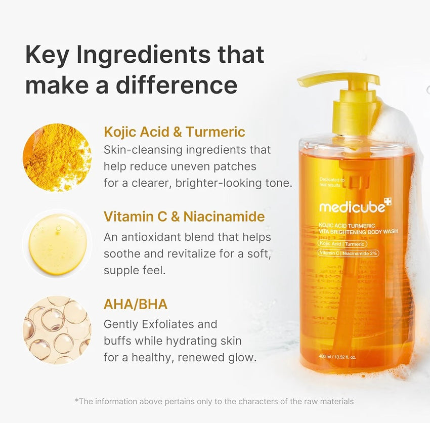Medicube- Kojic Acid Tumeric Brightening Body Wash