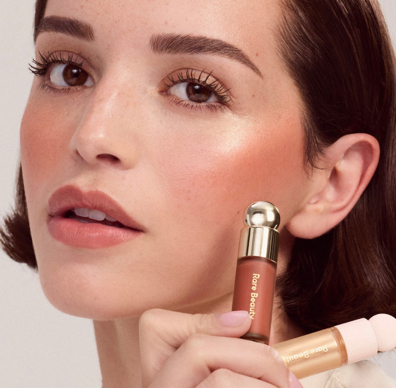 Rare Beauty- Mini Warm Radiance Blush & Luminizer Duo Makeup Gift Set