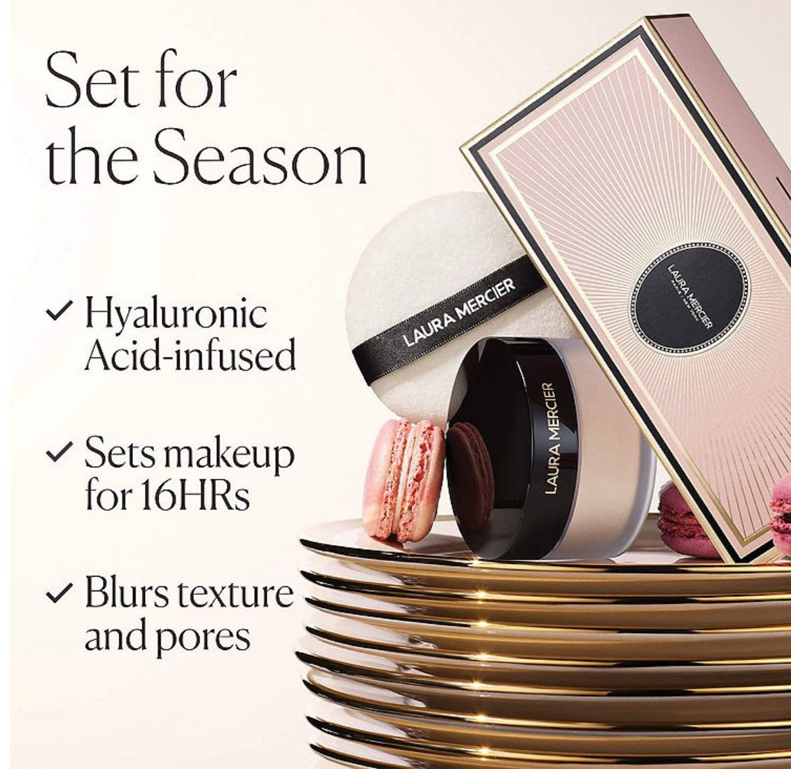 Laura Mercier- Ultra Blur Translucent Loose Setting Powder & Velour Puff Set