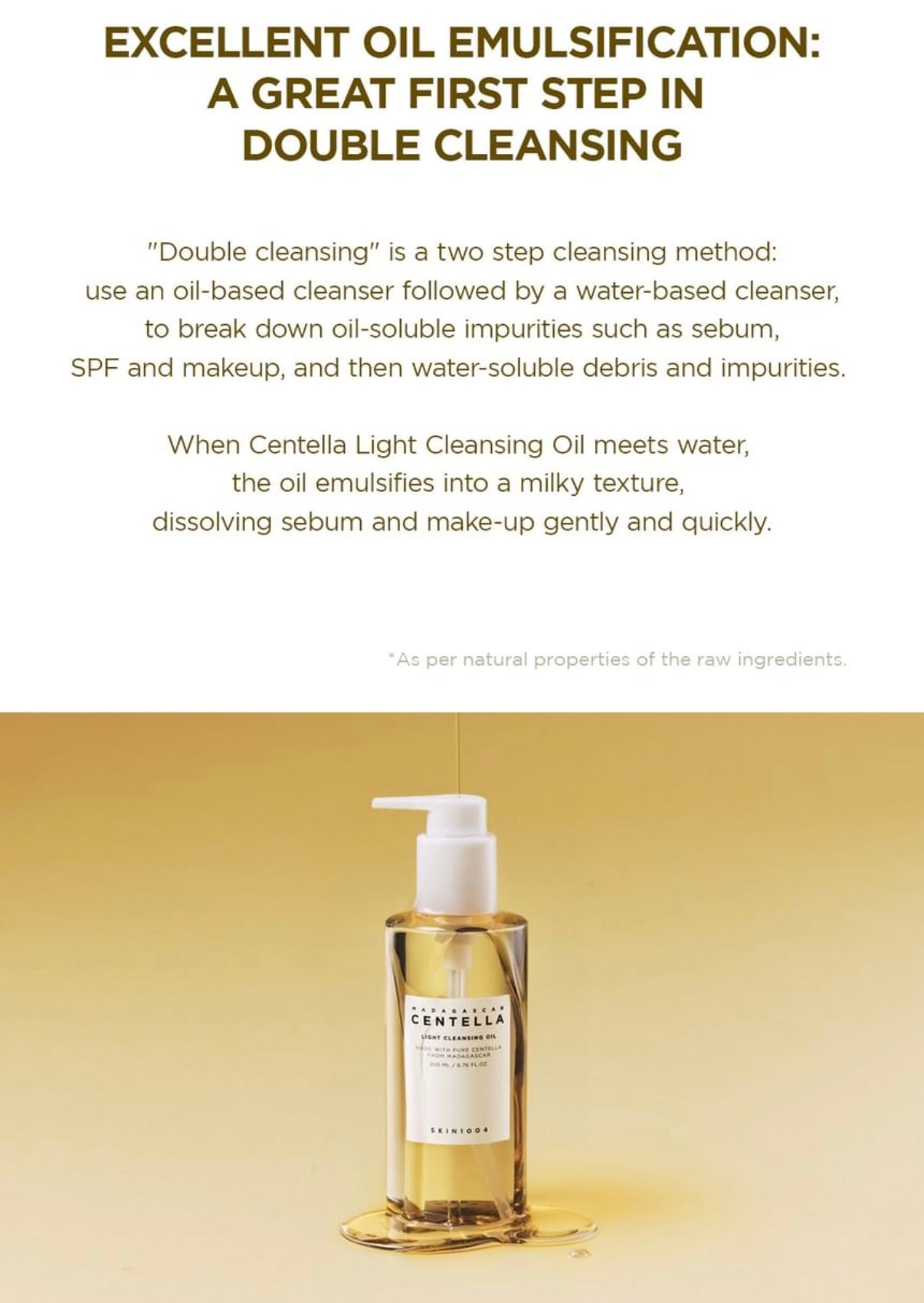 SKIN1004- Madagascar Centella Light Cleansing Oil