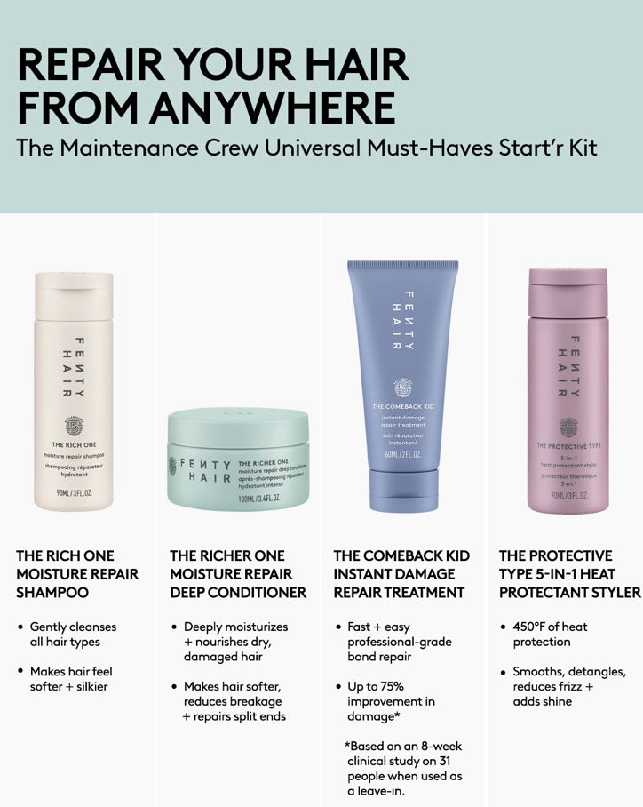 Fenty Beauty- The Mini Maintenance Crew Universal Hair Start’R Kit