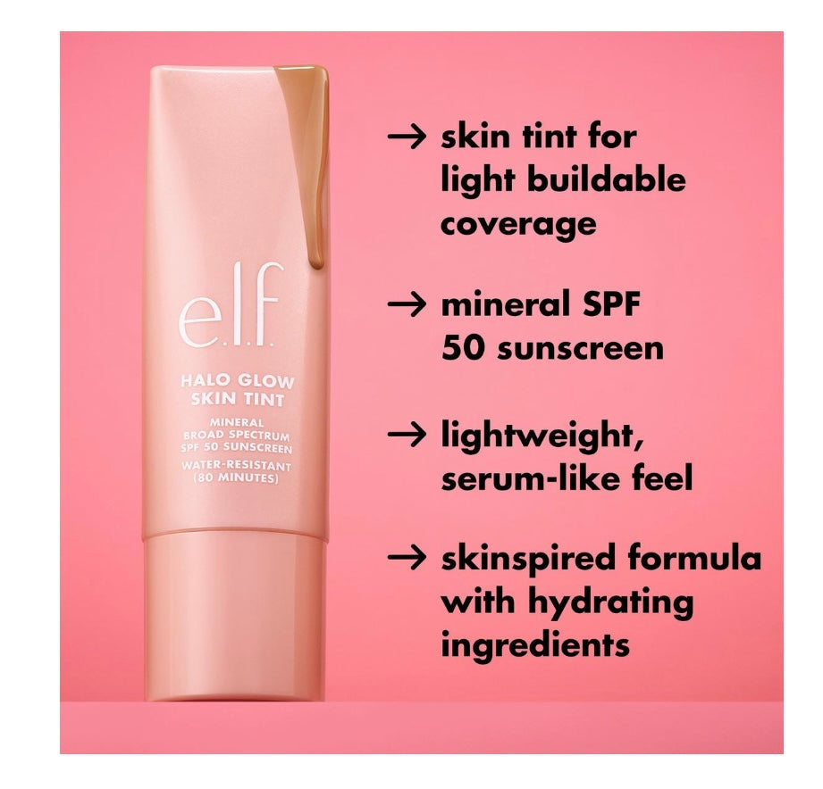 Elf- Halo Glow Skin Tint Mineral SPF 50