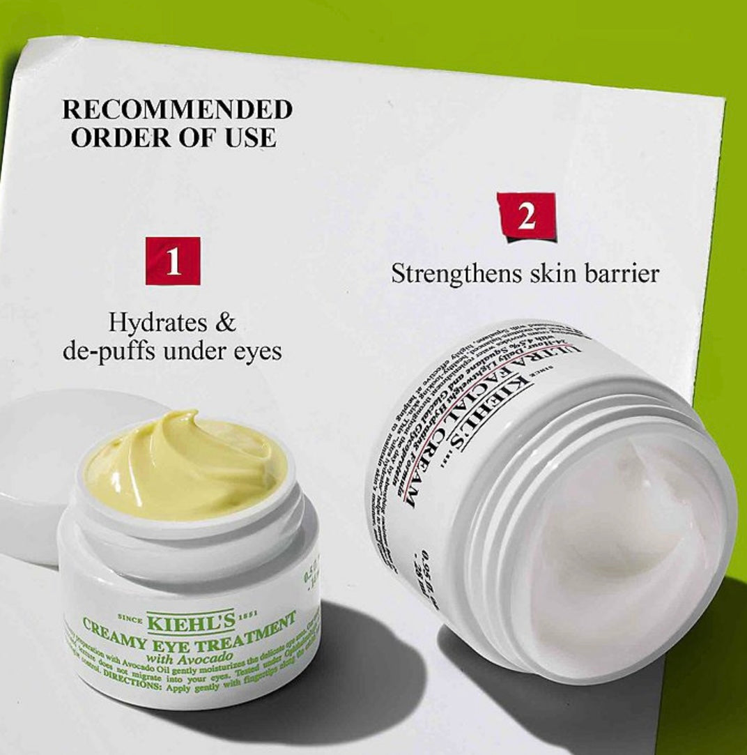 Kiehl's- 28mL Face Cream & 14mL Avocado Eye Cream Hydrating Hits Mini Set