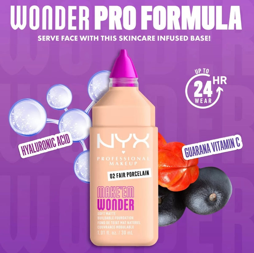 Nyx- Make ‘EM Wonder, 24HR Soft Matte Foundation