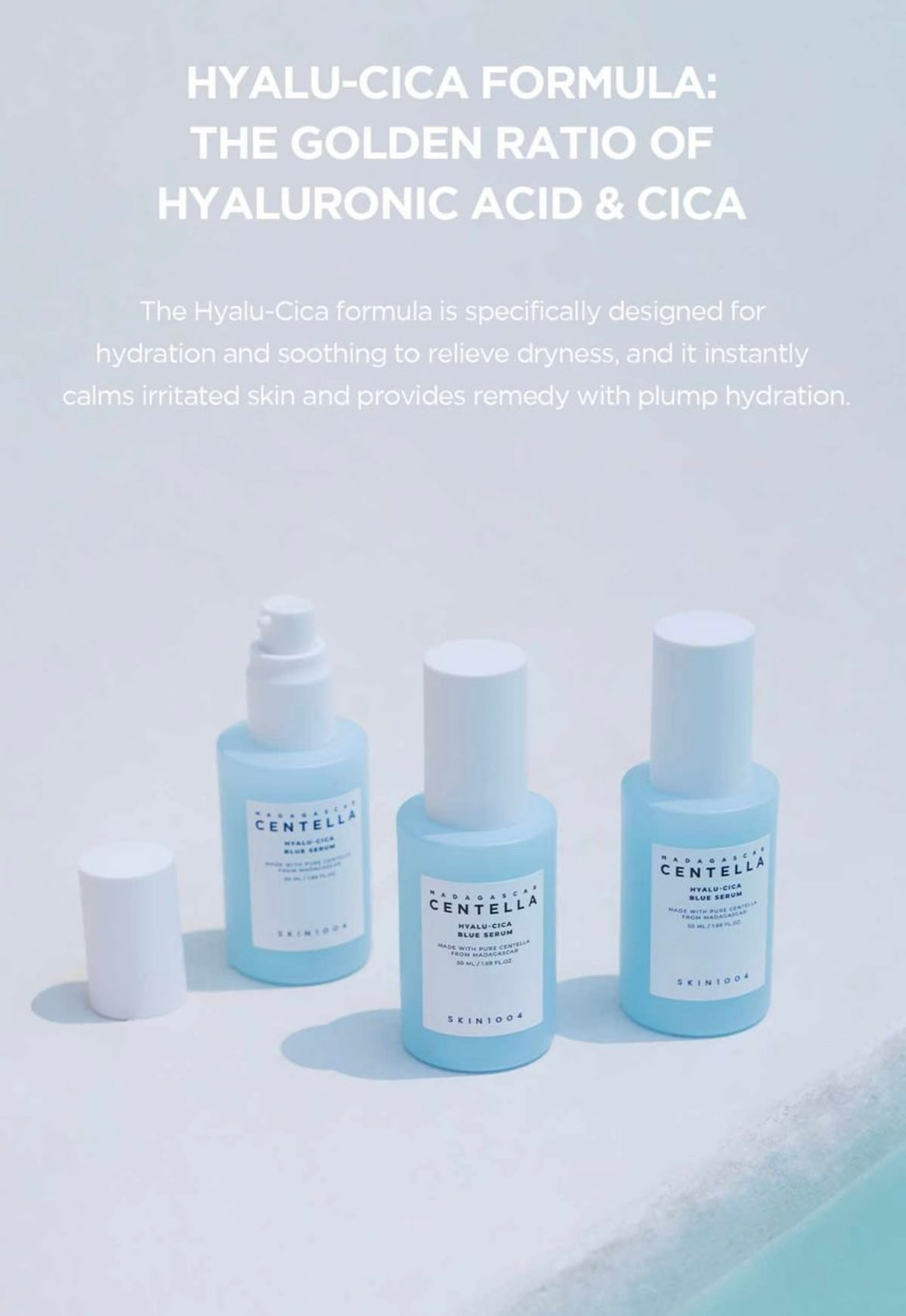 SKIN 1004- Madagascar Centella Hyalu-Cica Blue Serum