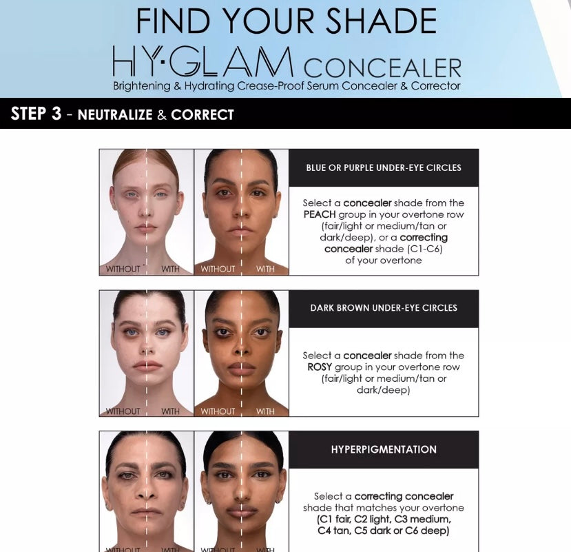 Natasha Denona- Hy-Glam Brightening & Hydrating Medium to Full Coverage Crease Proof Serum Concealer
