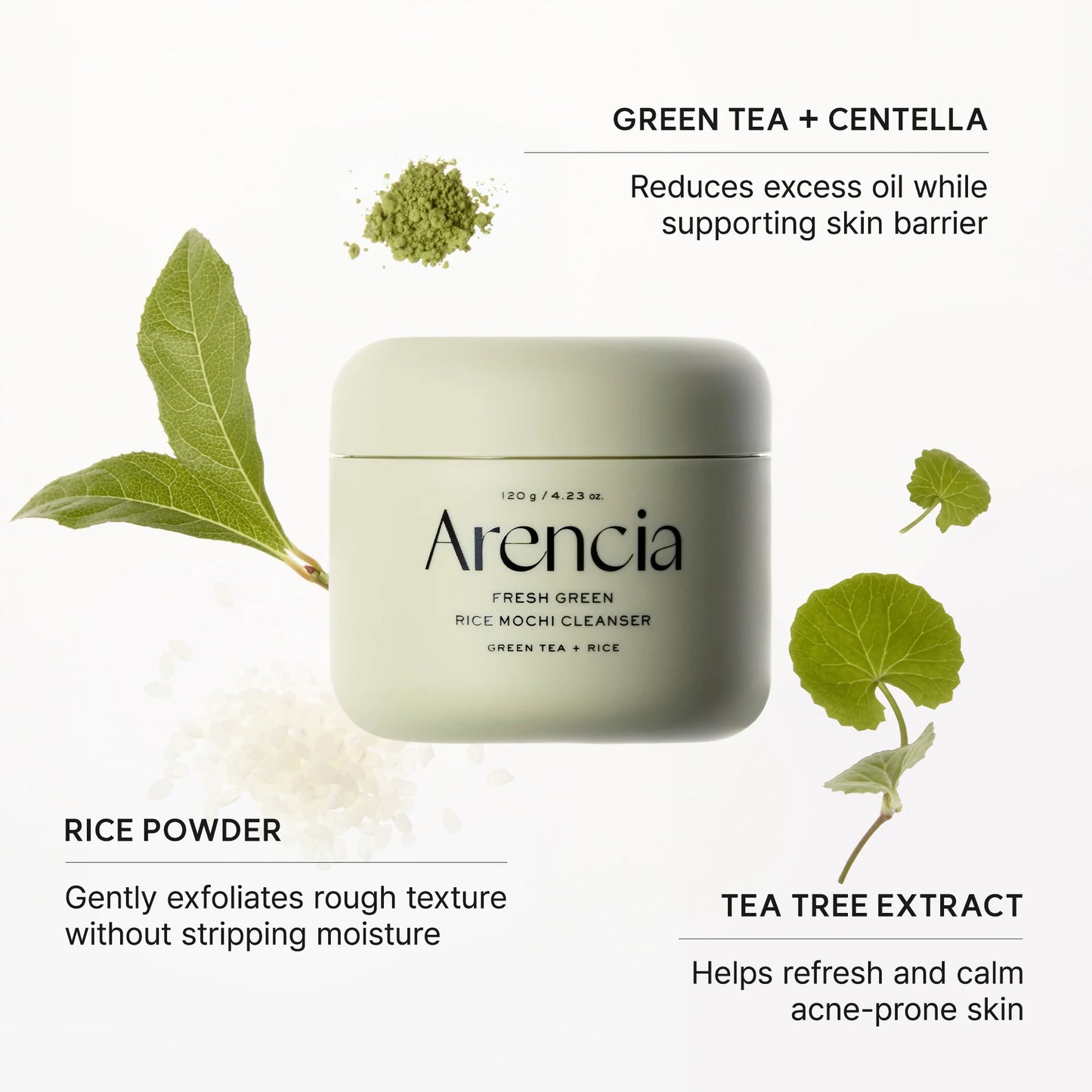 Arencia- Fresh Green Rice Mochi Cleanser